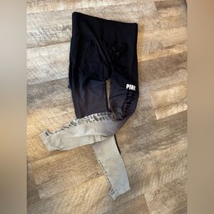 PINK brand  size MED ombré leggings black-to-grey dri-fit, like new!